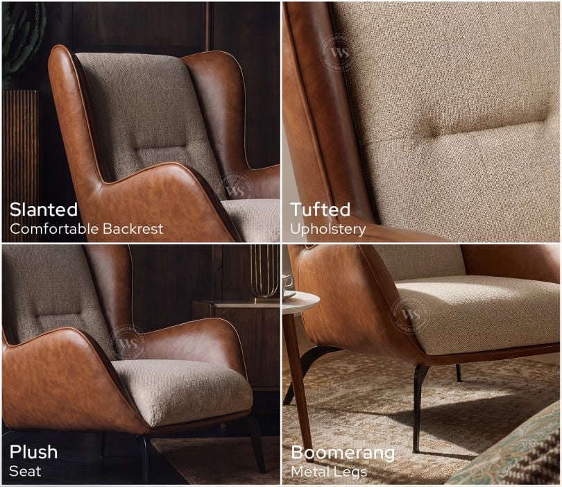 Carolina Lounge Chair (Ginger Bread)