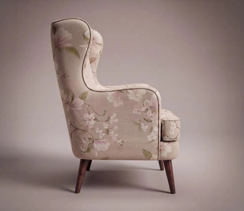 Claudia Lounge Chair (Cotton, Magnolia Beige)