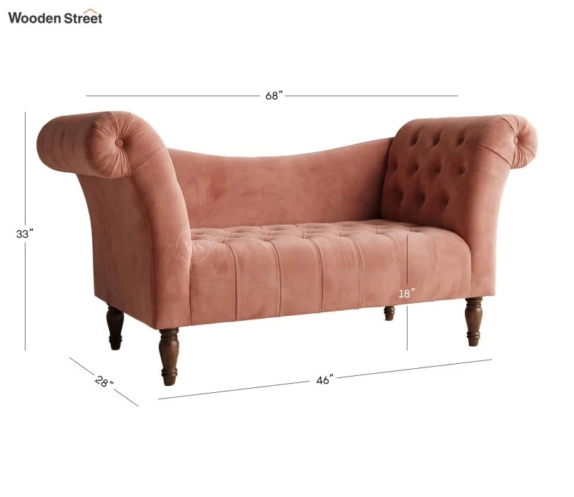 Bella Chaise Lounge (Salmon Pink)