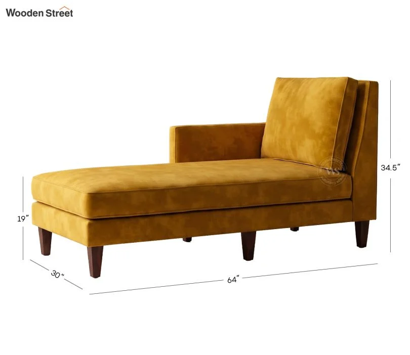 Bracus Chaise Lounge (Velvet, Chestnut Brown)
