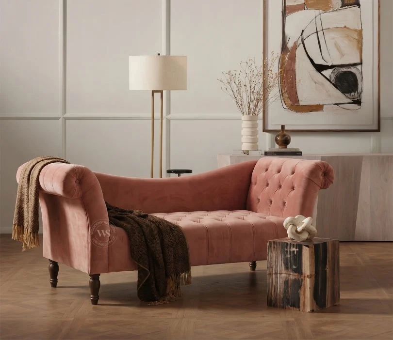 Bella Chaise Lounge (Salmon Pink)