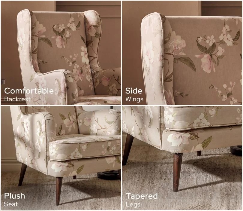 Claudia Lounge Chair (Cotton, Magnolia Beige)