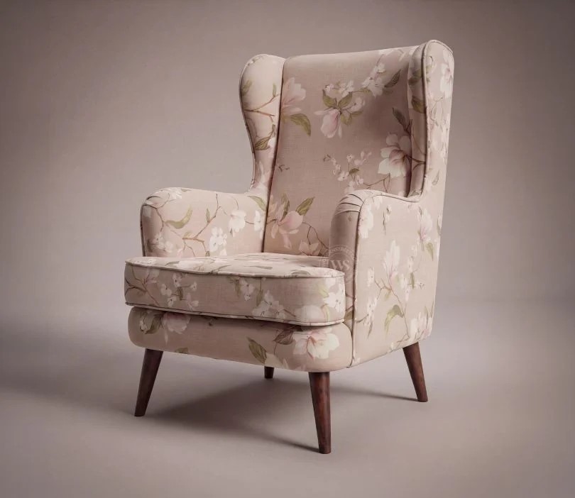 Claudia Lounge Chair (Cotton, Magnolia Beige)