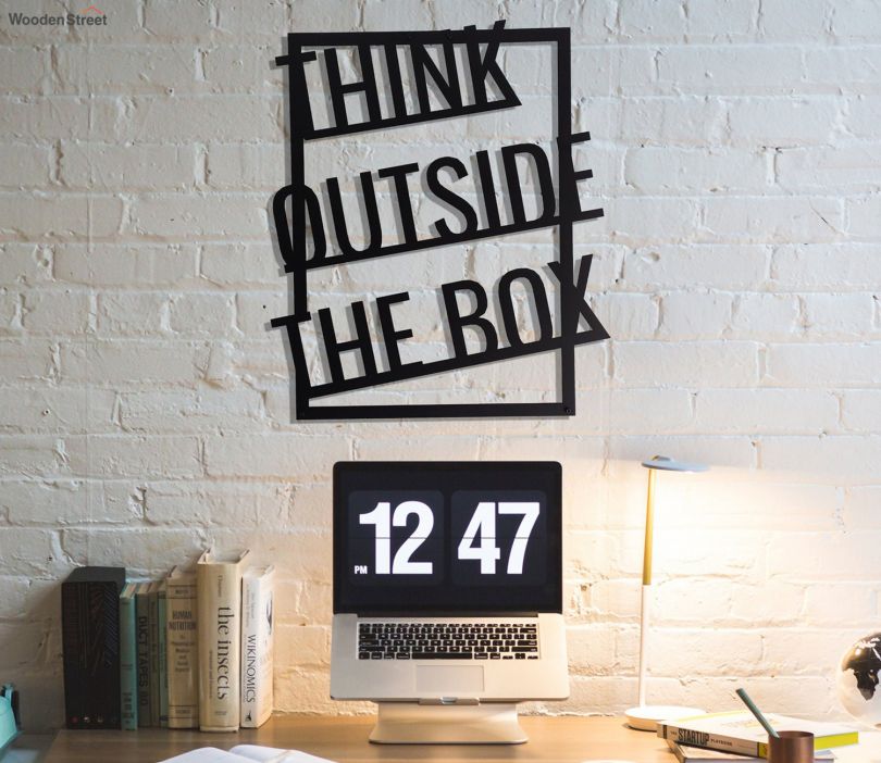 Think Out Side The Box Metal Wall Art