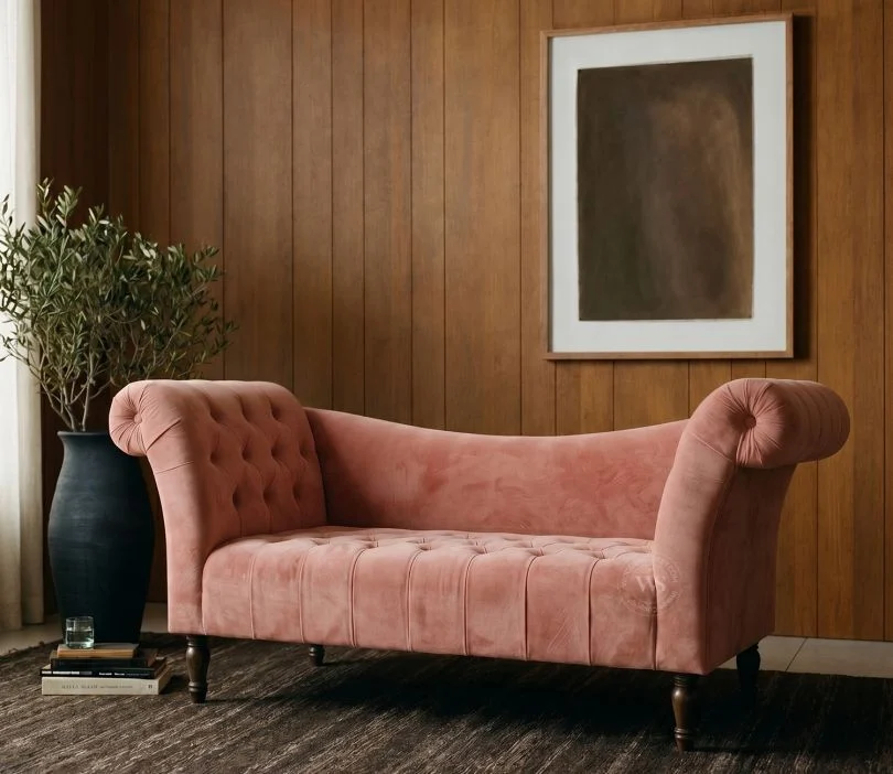 Bella Chaise Lounge (Salmon Pink)